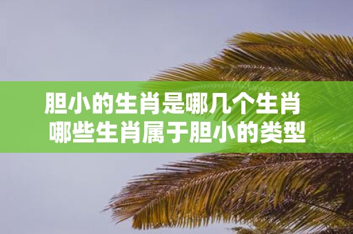 胆小的生肖是哪几个生肖 哪些生肖属于胆小的类型