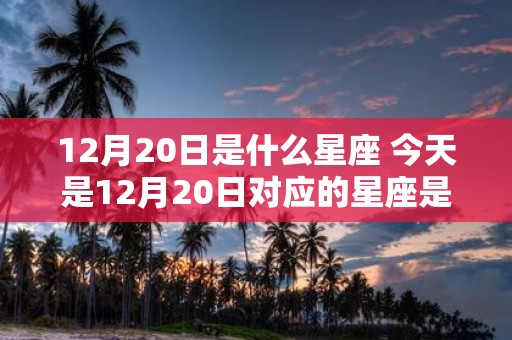 12月20日是什么星座 今天是12月20日对应的星座是什么