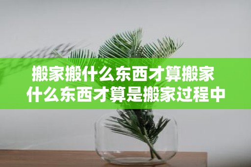 搬家搬什么东西才算搬家 什么东西才算是搬家过程中需要搬运的物品