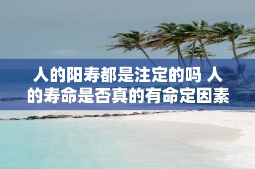 人的阳寿都是注定的吗 人的寿命是否真的有命定因素