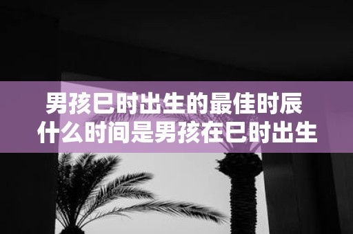 男孩巳时出生的最佳时辰 什么时间是男孩在巳时出生的最佳时机