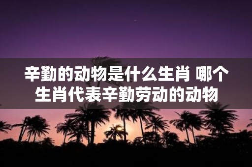 辛勤的动物是什么生肖 哪个生肖代表辛勤劳动的动物