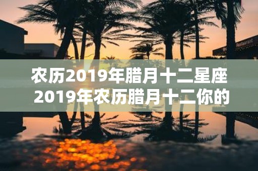农历2019年腊月十二星座 2019年农历腊月十二你的星座是什么