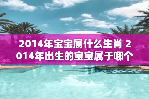 2014年宝宝属什么生肖 2014年出生的宝宝属于哪个生肖