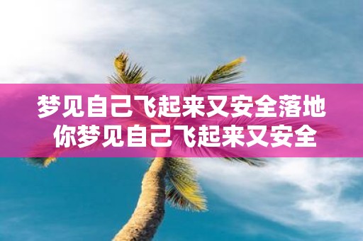 梦见自己飞起来又安全落地 你梦见自己飞起来又安全落地这是什么含义