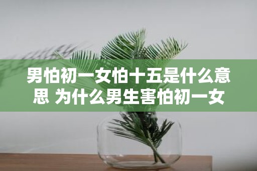 男怕初一女怕十五是什么意思 为什么男生害怕初一女孩害怕十五
