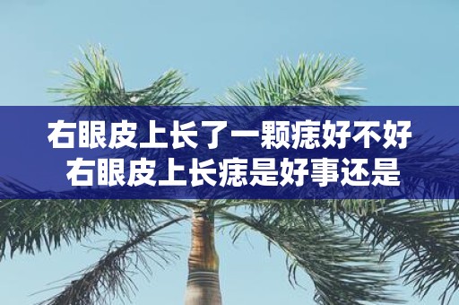 右眼皮上长了一颗痣好不好 右眼皮上长痣是好事还是坏事