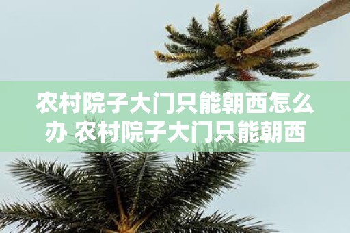 农村院子大门只能朝西怎么办 农村院子大门只能朝西的解决方法是什么