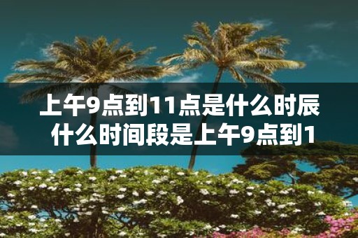 上午9点到11点是什么时辰 什么时间段是上午9点到11点