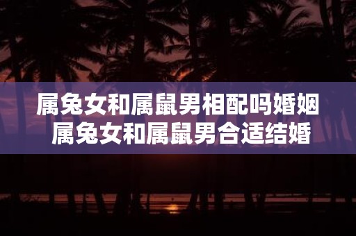 属兔女和属鼠男相配吗婚姻 属兔女和属鼠男合适结婚吗 属兔女和属鼠男相配吗婚姻 属兔女和属鼠男合适结婚吗
