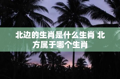 北边的生肖是什么生肖 北方属于哪个生肖