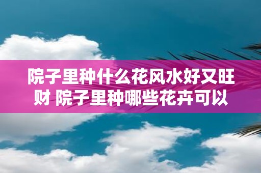 院子里种什么花风水好又旺财 院子里种哪些花卉可以招财旺财并具有良好的风水