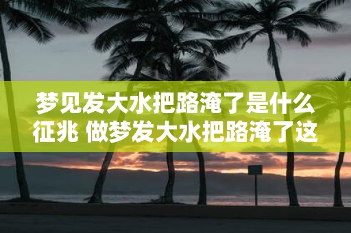 梦见发大水把路淹了是什么征兆 做梦发大水把路淹了这意味着什么