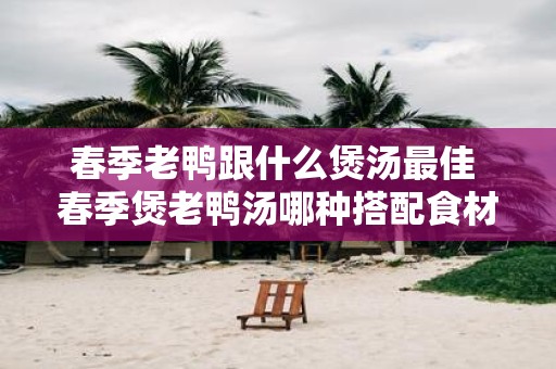 春季老鸭跟什么煲汤最佳 春季煲老鸭汤哪种搭配食材最佳