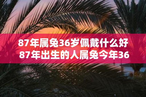 87年属兔36岁佩戴什么好 87年出生的人属兔今年36岁适合佩戴什么样的饰品或物品