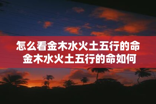 怎么看金木水火土五行的命 金木水火土五行的命如何看