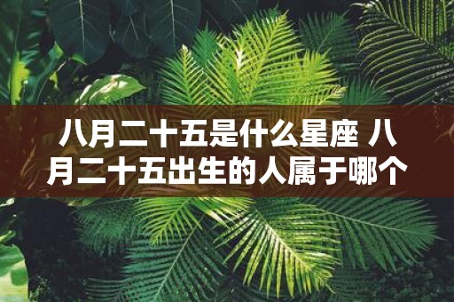 八月二十五是什么星座 八月二十五出生的人属于哪个星座