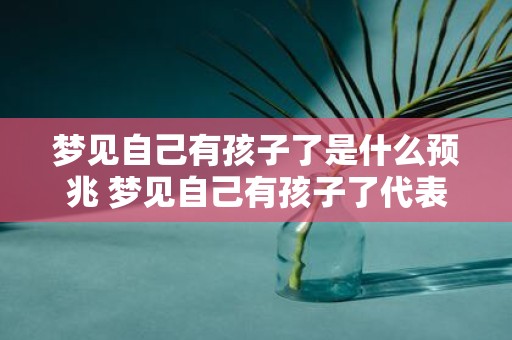 梦见自己有孩子了是什么预兆 梦见自己有孩子了代表什么预兆