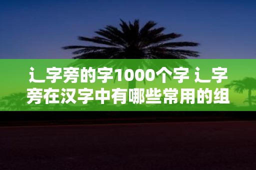 辶字旁的字1000个字 辶字旁在汉字中有哪些常用的组合方式及对应的意义