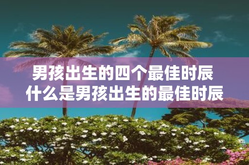 男孩出生的四个最佳时辰 什么是男孩出生的最佳时辰