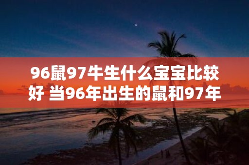 96鼠97牛生什么宝宝比较好 当96年出生的鼠和97年出生的牛搭配生育哪种宝宝更好呢