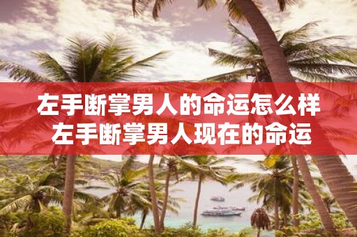 左手断掌男人的命运怎么样 左手断掌男人现在的命运如何