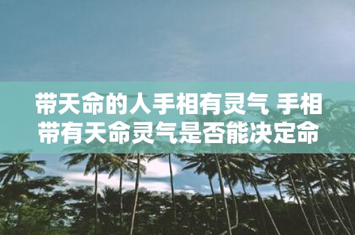 带天命的人手相有灵气 手相带有天命灵气是否能决定命运