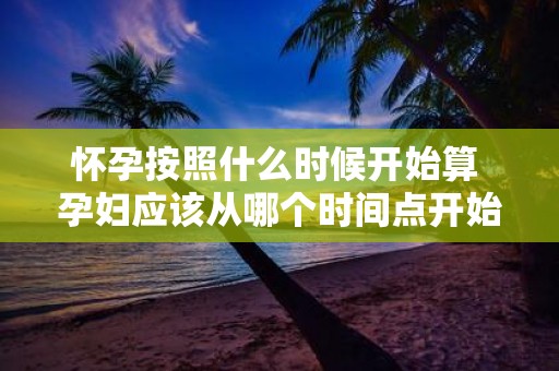 怀孕按照什么时候开始算 孕妇应该从哪个时间点开始计算怀孕