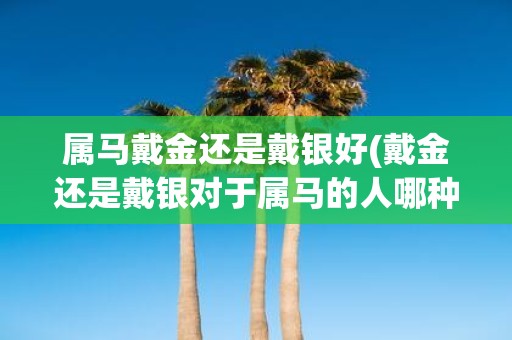 属马戴金还是戴银好(戴金还是戴银对于属马的人哪种更好)