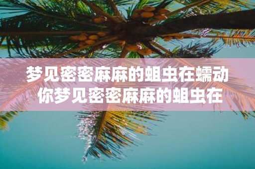 梦见密密麻麻的蛆虫在蠕动 你梦见密密麻麻的蛆虫在蠕动这是代表着什么意义