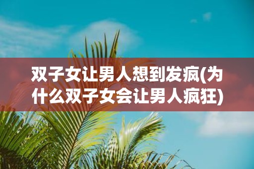双子女让男人想到发疯(为什么双子女会让男人疯狂)