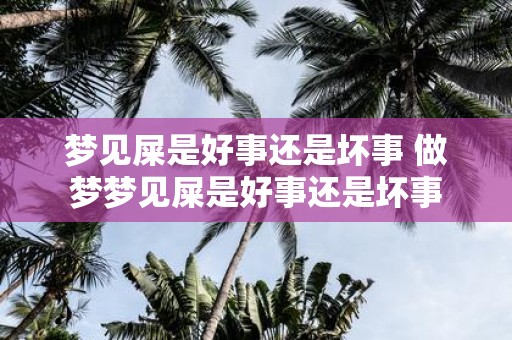 梦见屎是好事还是坏事 做梦梦见屎是好事还是坏事