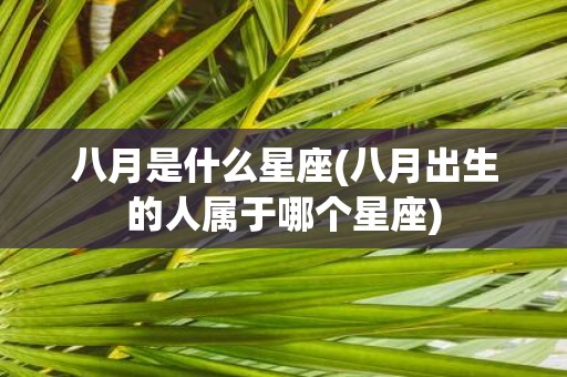 八月是什么星座(八月出生的人属于哪个星座)