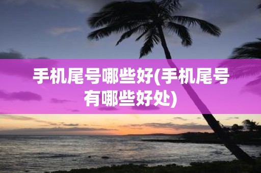 手机尾号哪些好(手机尾号有哪些好处)