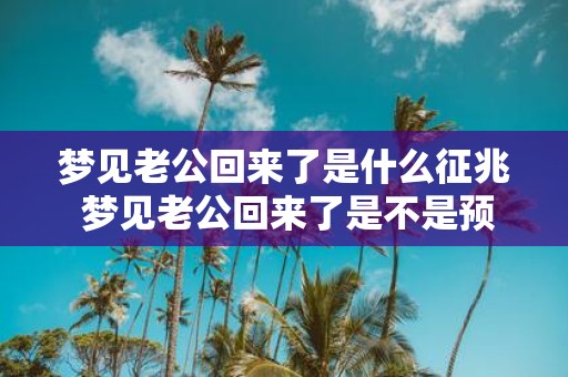 梦见老公回来了是什么征兆 梦见老公回来了是不是预示着什么好兆头