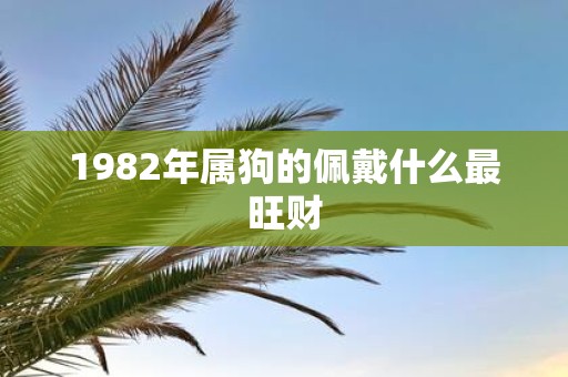 1982年属狗的佩戴什么最旺财