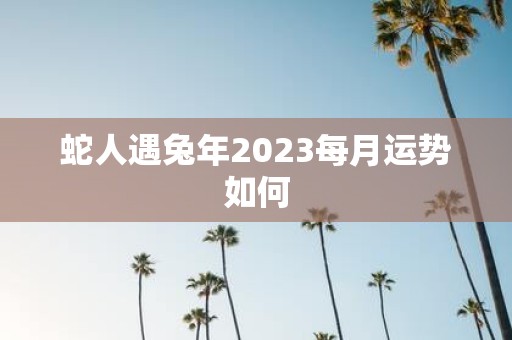 蛇人遇蛇年2025每月运势如何