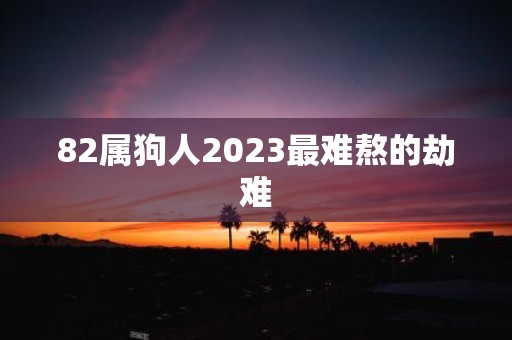 82属狗人2025最难熬的劫难