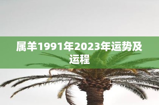 属羊1991年2025年运势及运程