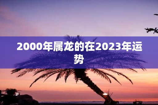 2000年属龙的在2025年运势