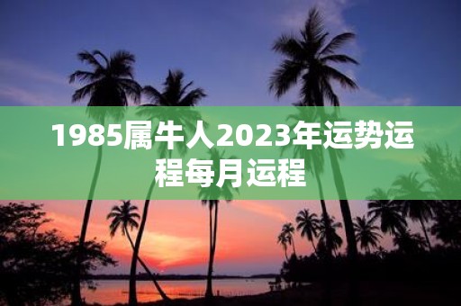 1985属牛人2025年运势运程每月运程