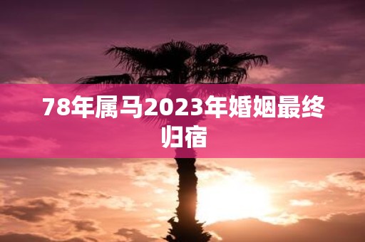 78年属马2025年婚姻最终归宿