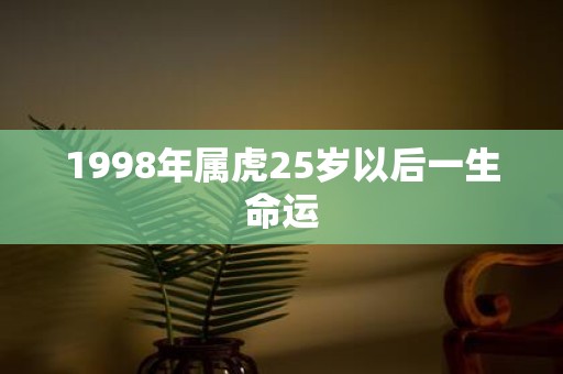 1998年属虎25岁以后一生命运