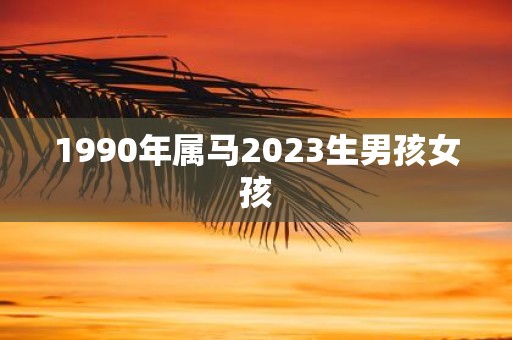 1990年属马2025生男孩女孩