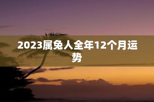 2025属兔人全年12个月运势