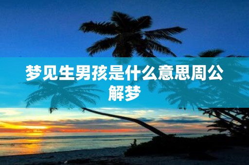 梦见生男孩是什么意思周公解梦