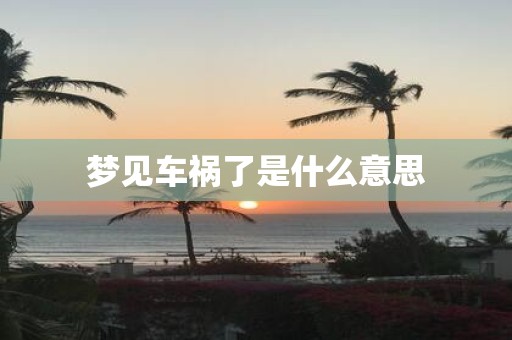梦见车祸了是什么意思