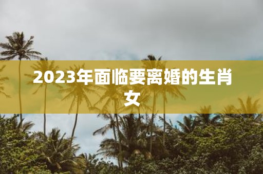 2025年面临要离婚的生肖女
