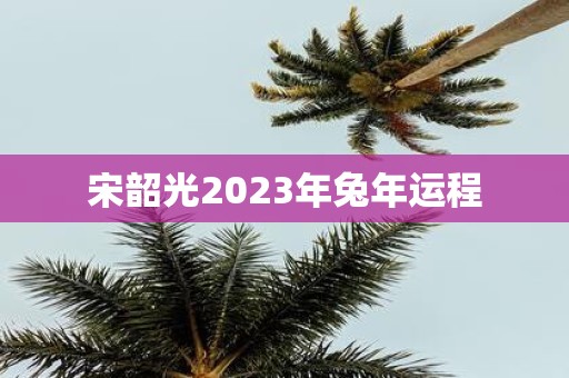 宋韶光2025年蛇年运程