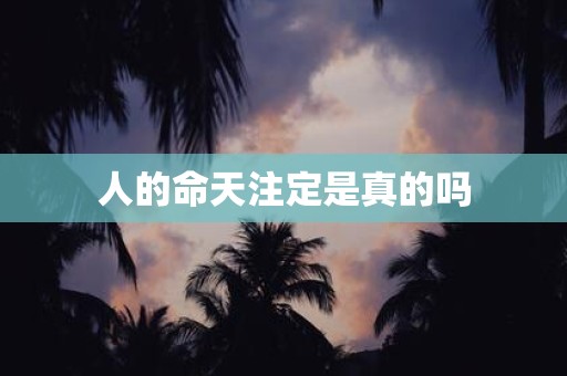 人的命天注定是真的吗